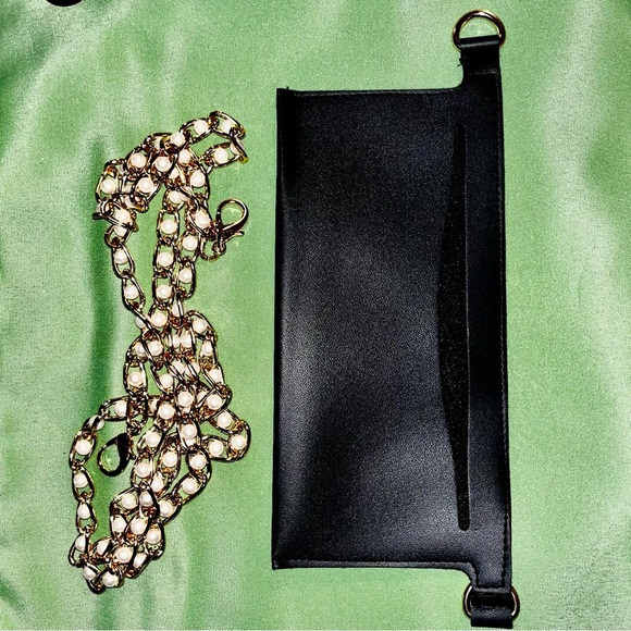 Elegant Black Clutch Insert and Chain - Picture 1 of 7